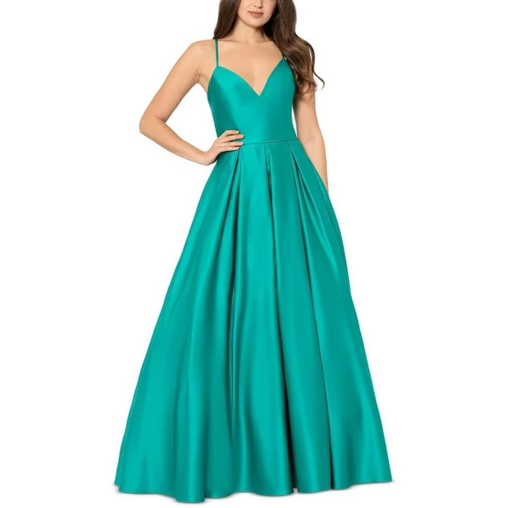Elegant Teal Prom Dress
